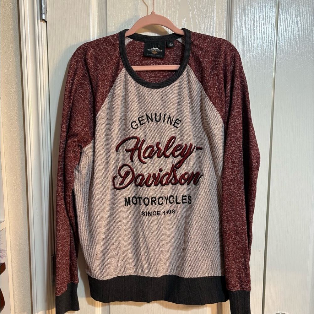 Women’s Harley-Davidson Maroon and Charcoal Sweatshirt